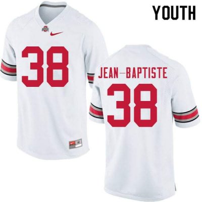 NCAA Ohio State Buckeyes Youth #38 Javontae Jean-Baptiste White Nike Football College Jersey ISG2045KY